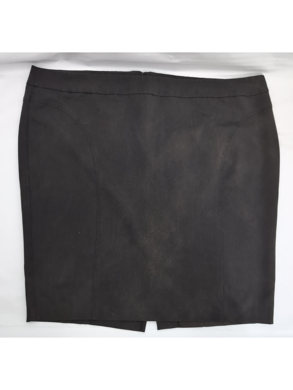 Torrid Black Distressed Pencil Straight Skirt-Knee Length-Back Slit-Size 26-NICE